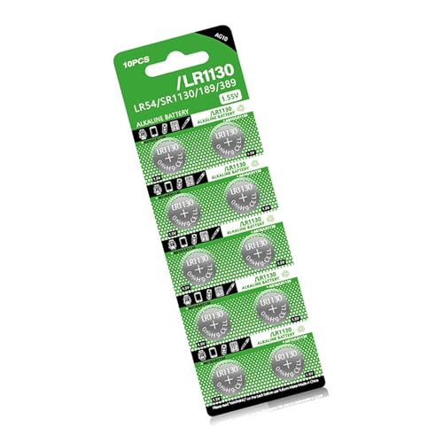 Pilas de botón AG10 LR11130 de 1,5 V, alcalinas de larga duración, para calculadoras de control remoto de juguete, 10 unidades