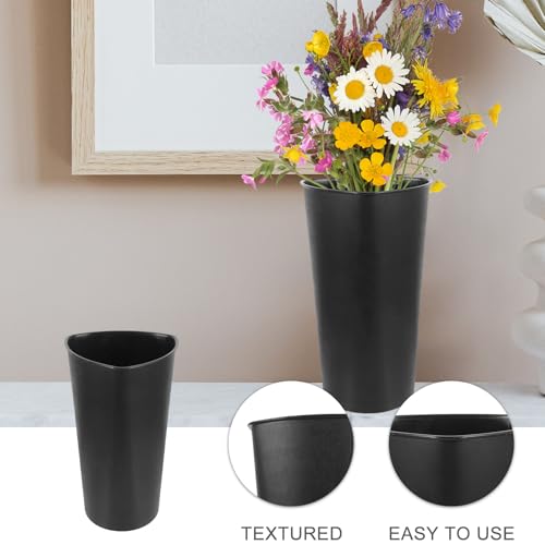 Pot porte-fleurs noir de qualité supérieure design épuré - 5