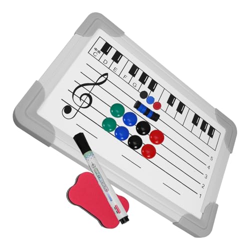 Operitacx Pizarra Blanca Musical Borrable Doble Cara 80X60 Cm para Educación...