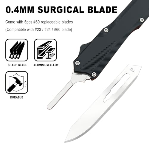 Image of Caressolove Retractable Scalpel Pocket Knife Mini Folding Utility Knife