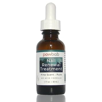 powbab Nail Renewal Treatment for Toenail. Pine Needle Scent, No Acid Formula. 100% Natural Solution Toenail Treatment Extra Strength for Foot and Nail. Natural Toe Nail Treatment - 1 oz