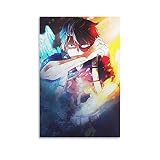 DARXGB Toile Peinture 30x50cm Shoto Todoroki Affiches décoratives du Salon sans Cadre