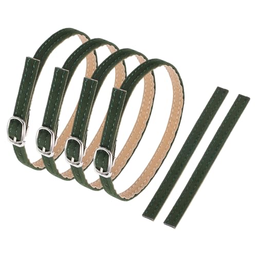 sourcing map Cinturino alla caviglia di ricambio per talloni, cinturino rimovibile per scarpe in pelle PU, Suede Verde Scuro, 0.8cm