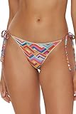 BECCA Women's Standard Color Code Tie Side Bikini Bottom, Cheeky Coverage, Swimwear Separates, Multicolor
