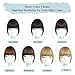 MOCA HAIR Clip in Bangs 100% Real Human Hair Extensions French Brown Black Fake Bangs Hair Clip on bangs for women Fringe with Temples Hairpieces Faux Bangs for Daily Wear