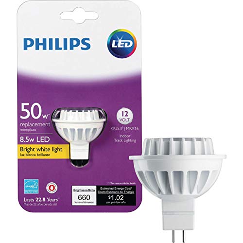 Philips 461509 BC7MR16/AMB/F36/3000 Dim 12V 7W = 50W 25000 Hours GU5.3 500 Lumen 3000K MR16 LED