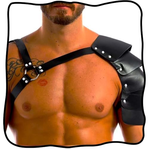 Fstrend Leather Shoulder Harness for Men Body Chest Strap Belt Punk Adjustable Accessory
