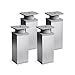 sossai® Gambe per mobili MFV1 | set di 4 | regolabili in altezza | Altezza: 120 mm (+20mm) | Design: Alu | Forma angolare: 40 x 40 mm | Viti inclusi