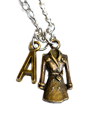 Preisvergleich Produktbild Pretty Little Liars Bronze-Halskette, Buchstabe A und Trenchcoat