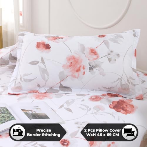 Image of Dew Cotton Bedsheet for Double Bed 160 TC 250 x 225 CM, White