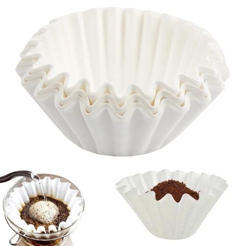 YUZHEDM 100 Stück Korbfilter Kaffeefilter Papier Korbfiltertüten 80/200mm Kaffefilter Kaffee Filter Kaffeefilterpapier Coffee Filter Paper für Büro Zuhause Café Kaffeemaschine Kaffeepapierfilter