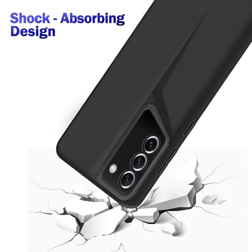 Image of Amazon Brand - Solimo Rubber Ultra-Thin Blade Runner Series Matte Finished Camera Protection Soft Back Cover for Samsung Galaxy S21 FE 5G - Black