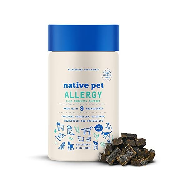 Native Pet Dog Allergy Chews – Natural Dog Skin Allergies Treatment – Anti Itch for Dogs Allergy Relief – Itch Relief…