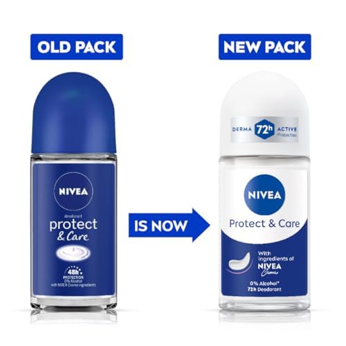 Desodorante NIVEA Protect & Care Roll-On 72H, 50ml, Pack 3 miniatura 3