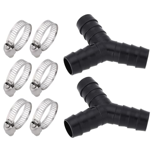 SG Store 2 PCS Juegos de Conectores en Y para Manguera de Drenaje 16 Mm Conector en T para Tubo de Lavavajillas con Abrazadera para Manguera Combinación