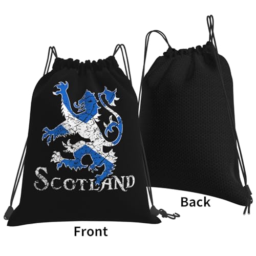 Lion Rampant Scotland Scottish Versatile Drawstring Gym Bag Perfect Workouts Daily Essentials3