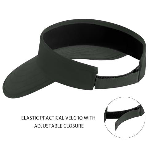 Image of WANDER Sun Visor Hats for Women Wide Brim UV Protection Adjustable Large Golf Beach Cap Packable Travel Sport Visor