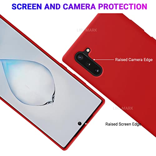 Image of LIRAMARK Liquid Silicone Soft Back Cover Case for Samsung Galaxy Note 10 (Red)