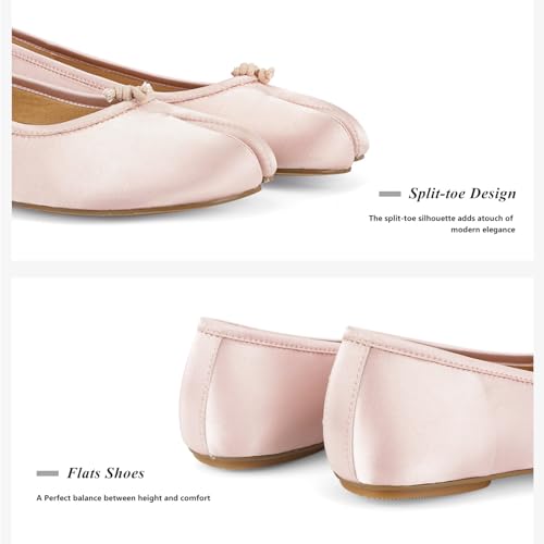 Image of Tabi Shoes Women Split Toe Shoes Wide Width Ballet Flats Comfort Casual Work Shoes for Women Office