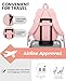 Pink School Backpack for Women Girls: 15.6 Inch College Book Bag with USB Charging Port Anti Theft Student Casual Daypack Middle High School Bag Fashion Travel Back Pack Laptop Backpacks for Teen Boys