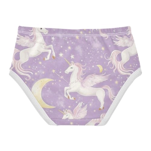 Wusikd Unicorns Magic Girls' Underwear Cotton Cartoon Girls Briefs Soft Toddler Underwear 2T2