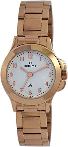 Maxima Stainless Steel Analog White Dial Women Watch-43052Cmlr, Rose Gold Band (B07CQ76WBM) Amazon Price History, Amazon Price Tracker