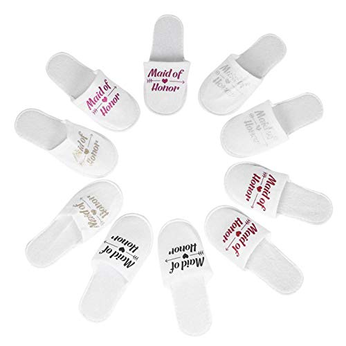 Zapatilla de mano de obra fina Zapatilla de boda 5 pares Maid of Pattern C�modo Conveniente para distinguir para accesorios de fotograf�a de bodas