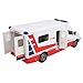 Auto Giocattolo in Scala 1:28 Alimentata Ad Attrito Dell'ambulanza con Luci e Suoni, Simulazione del Telecomando Ambulanza Ricaricabile in Scala 1:18 RC Giocattolo Modello di Auto Rosso(rosso)
