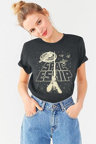 Image of FRYAID Women May The Power Be with You Graphic T Shirt Short Sleeve Casual Tops Summer Fun Vacation Shirt Soft Casual Fit