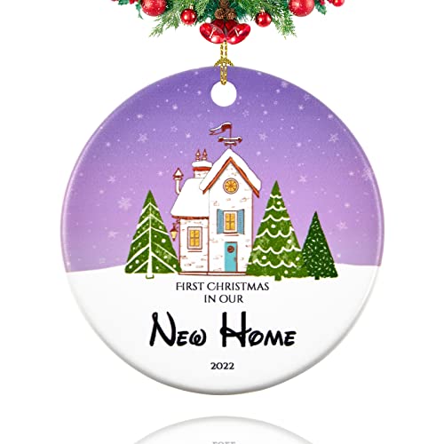 New Home Weihnachtsdekoration 2022, First Christmas in New Home, Ornament, 7,6 cm, Keramik, neues Haus, Ornament, Weihnachtsbaumschmuck Cover