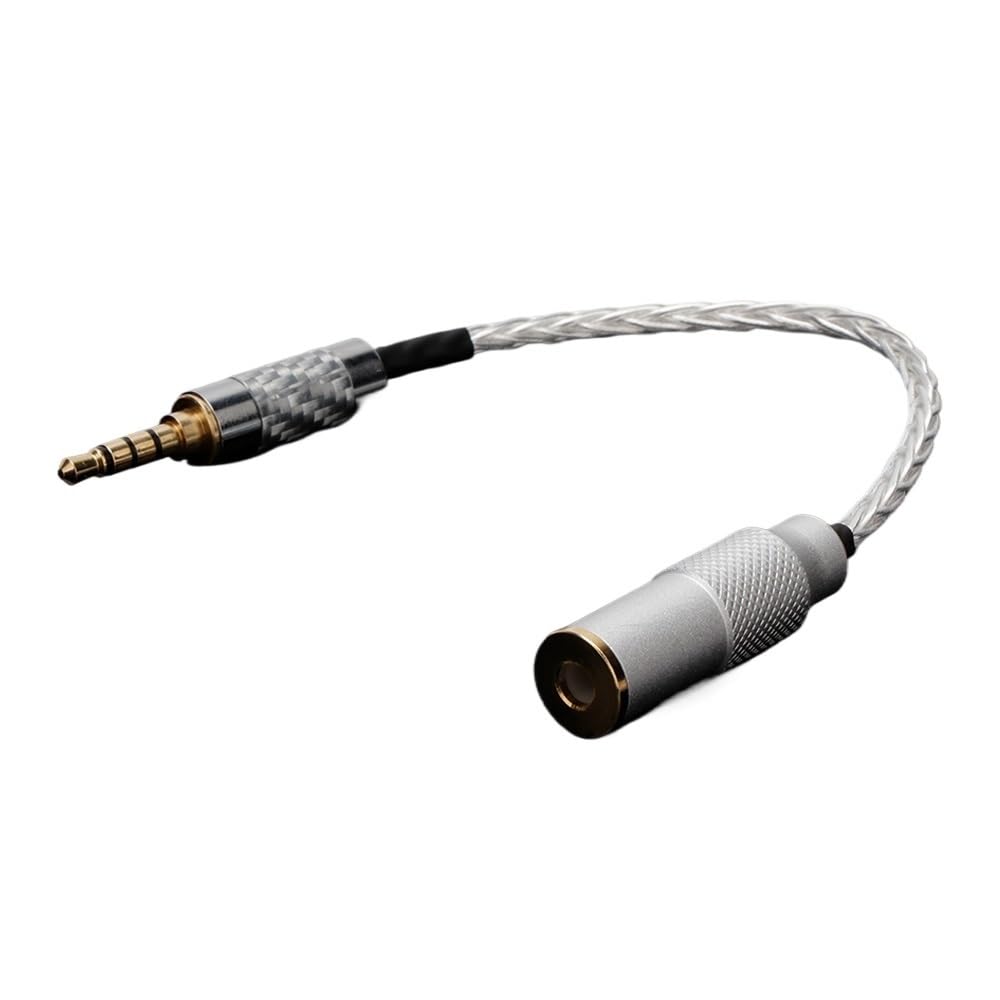 Cable adaptador de auriculares estéreo macho de 2,5/3,5/4,4 mm a hembra equilibrado de 2,5 mm (3,5 4 polos a 4,4 F, 15 cm)