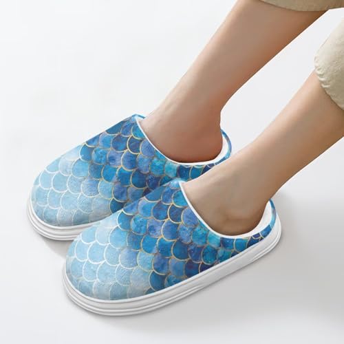 Women Men's Thick Sole Fluffy Slippers Fall Winter Soft Cozy Non-Slip Casual Warm House Shoes for Indoor Outdoor4