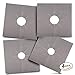 Gas Range Protectors - FIREPROOF Double Thick Material (4-Pack) 10.6” x 10.6” Reusable, Non-Stick, Dishwasher Safe Stovetop Liners by FireShield