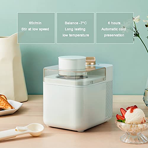 YYL Kinder Eismaschine Maschine Softeismaschine, Einfache One-Push-Bedienung Einfach zu Reinigen (Color : White) – Bild 3