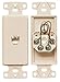Hubbell Wiring Systems NS770LA Premise Wiring Products Plates, 1-Gang Frame with Jack, 6-Position, 4-Conductor, Screw Terminal, Light Almond
