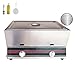 D@ Gas Freidora 12L Industrial Acero Inoxidable para Patatas Fritas Deep Fryer Commercial (6L + 6L Tanque con accesorios)