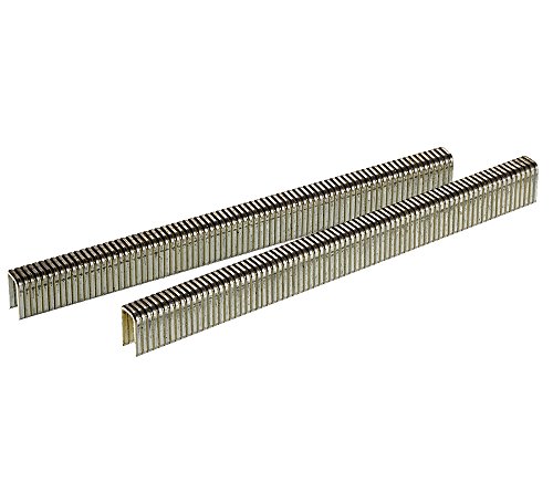 Image of Senco L06BAB 18 Gauge,1 /4-inch Crown Finish Staples, 3 /8-inch Length, Galvanized Staples (10,000 per Box)
