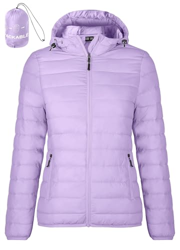 Zdoynto Steppjacke Damen Leichte Daunenjacke Packbare Puffer Jacke mit Kapuze Warme Winterjacke Ligâ€¦ – Miniatur