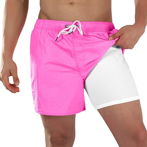 BRISIRA Mens Swim Trunks Neon 5