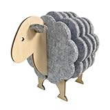 Schaf-Untersetzer für Getränke – Filz Hitzebeständige Tassenmatte Set | Süßer...