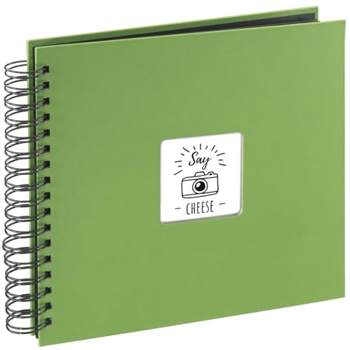 Hama 94875 Fine Art Spiralbound Album | 28 x 24cm 50 w/Black Pages, Apple Green
