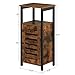 VASAGLE LOWELL Storage Cabinet, Standing Cabinet, Industrial Floor Cabinet, Side Cabinet with Shelf, Multifunctional in Living Room, Bedroom, Hallway, Rustic Brown ULSC34BX