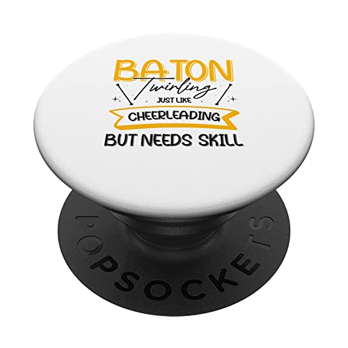 Majorette Twirler Baton Twirling PopSockets Swappable PopGrip, Black