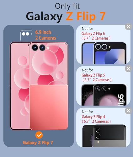Image of FNTCASE for Samsung-Galaxy Z-Flip-7 Magnetic Case:Translucent Matte Textured Military Grade Drop Protection Phone Cover - Durable Rugged Shockproof Protective Bumper Cases