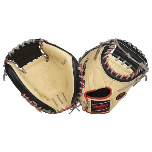 Rawlings mens Rawlings Heart of the Hide ContoUR Series Catchers Baseball Glove 33 inch Pro H Web Right Hand Th, Contour Youth Fit - 1-Piece Closed Web Camel/Black, One Size US