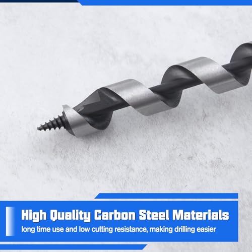SPEEDWOX 3/4-Inch x 12-Inch Long Auger Drill Bit For Wood Hex Shank 2/5-Inch One Piece, Ship Auger Long Drill Bit For Wood Hole Cutter In Hardwood, Softwood, Plastic, Drywall And Composite Materials 7 SPEEDWOX 3/4-Inch x 12-Inch Long Auger Drill Bit For Wood Hex Shank 2/5-Inch One Piece, Ship Auger Long Drill Bit For Wood Hole Cutter In Hardwood, Softwood, Plastic, Drywall And Composite Materials - Image 7