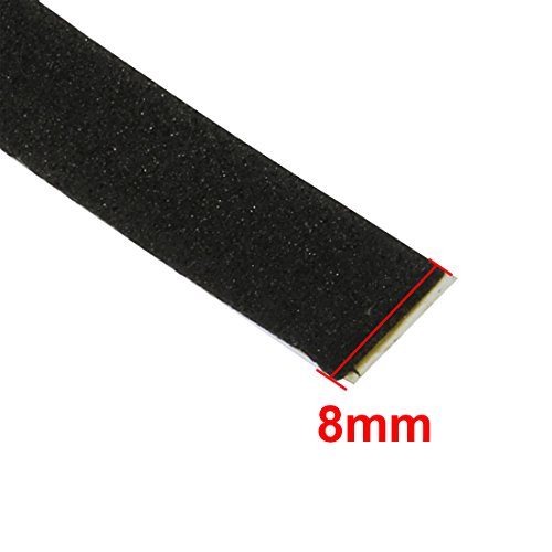 Image of uxcell 8mm Wide 1mm Thick Single Side Shockproof EVA Sponge Tape Black 10M Length