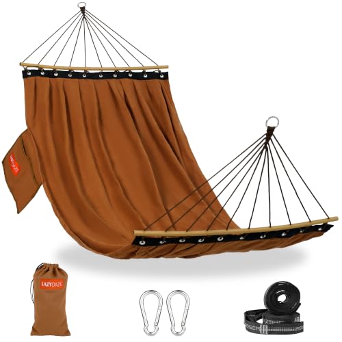 Lazy-Daze-Camping-Hammock-Double-Outdoor-Hammock-with-Curved-Spreader-Bar Lazy Daze Camping Hammock, Double Outdoor Hammock with Curved Spreader Bar - Image 1