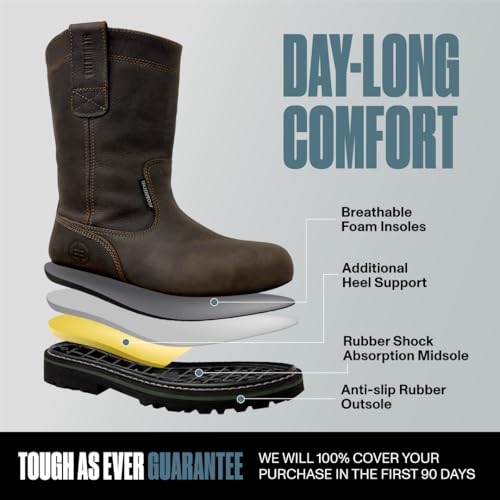 EVER BOOTS Wellington Waterproof Steel Toe Boots2