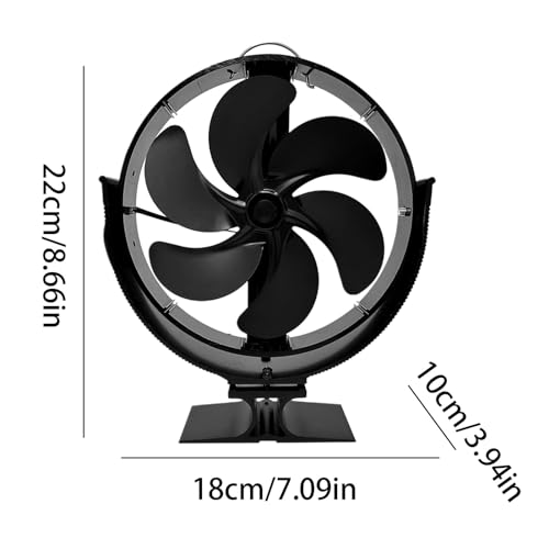 Ventilador de lareira alimentado por calor | Ventilador rotativo não elétrico - Ventilador de fogão